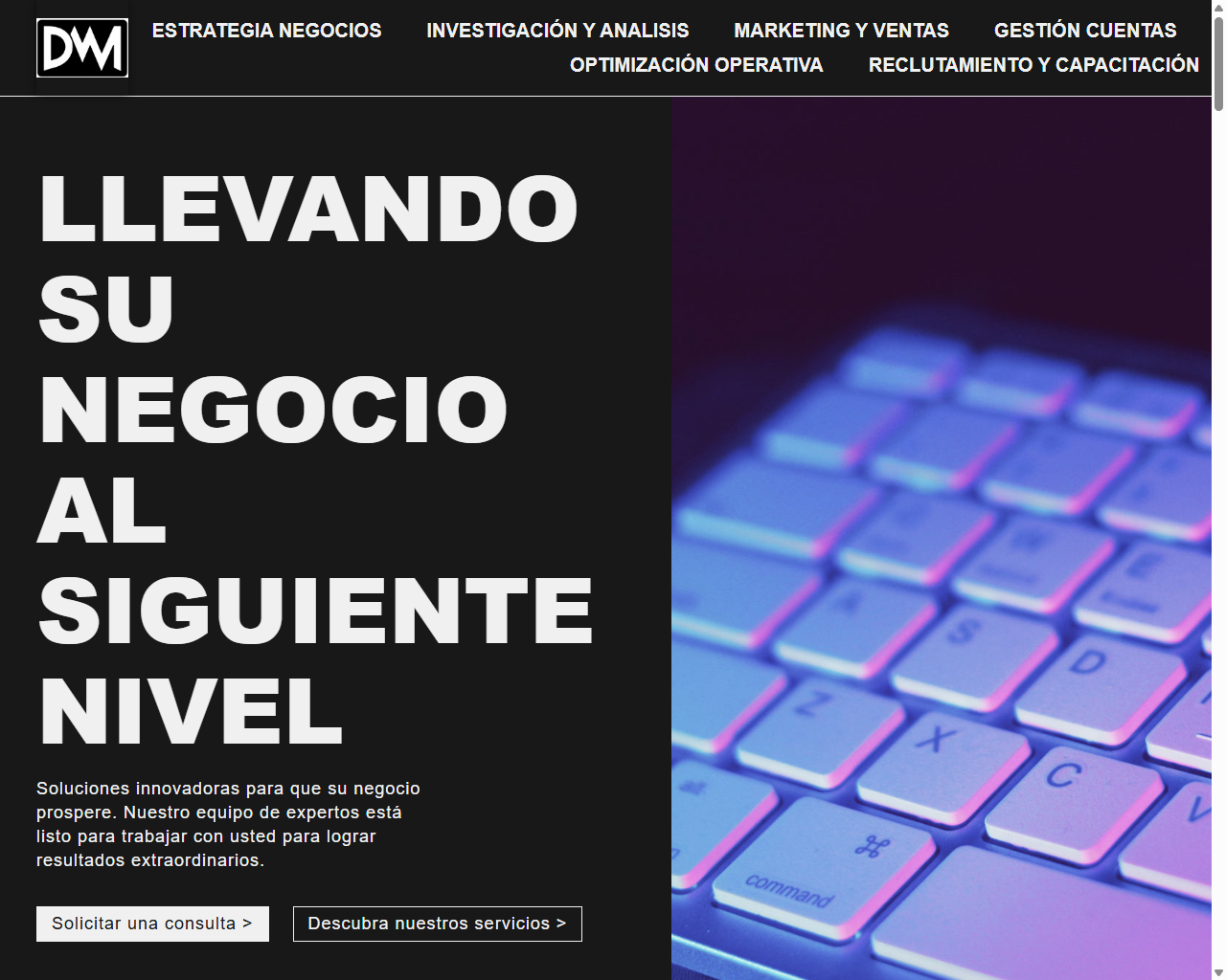 Negocios pagina web lista para administrar