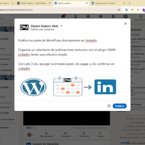 Plugin calendario WordPress a Linkedin Agencias sin limite