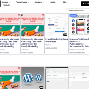 Tienda online a tú ritmo dominio + hosting multisitio