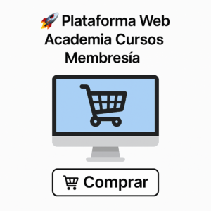 Plataforma academia cursos membresía